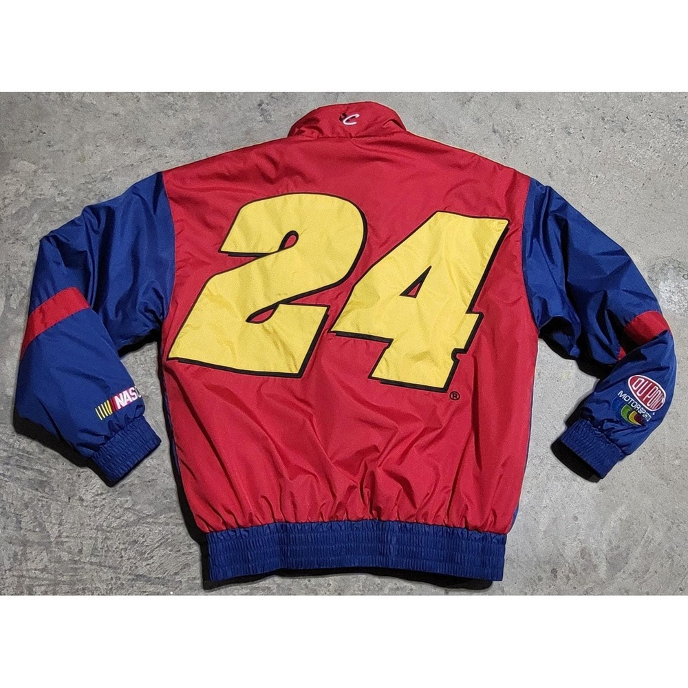 Vtg -BIG 24- Jeff Gordon Nascar Jacket Chase Dupont Sz: Small  ~Rare -Mint Cond!